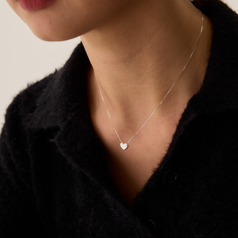 シルバー ボリューム ラージ ハート ネックレス / SILVER VOLUME LARGE HEART NECKLACE