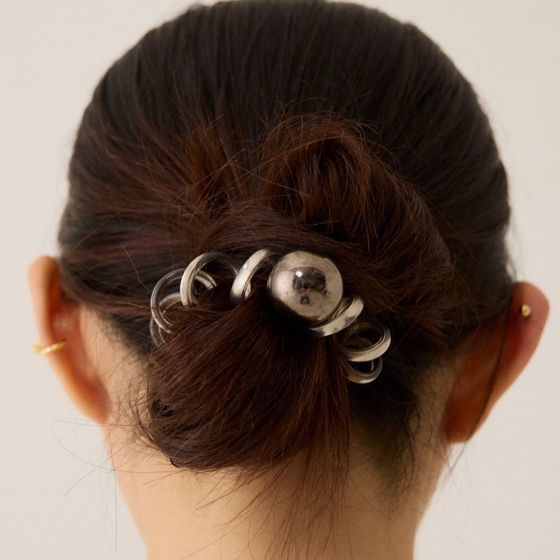 メタル ボール スプリング ヘアゴム / METAL BALL SPRING HAIR BRAIDS
