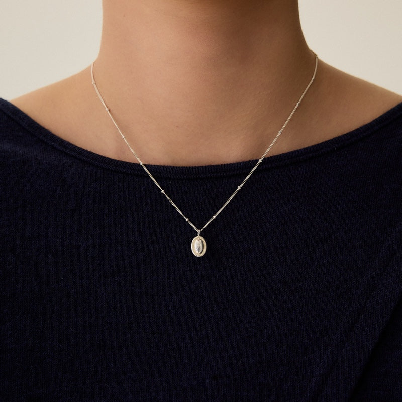 シルバー オーバル ネックレス / SILVER OVAL NECKLACE