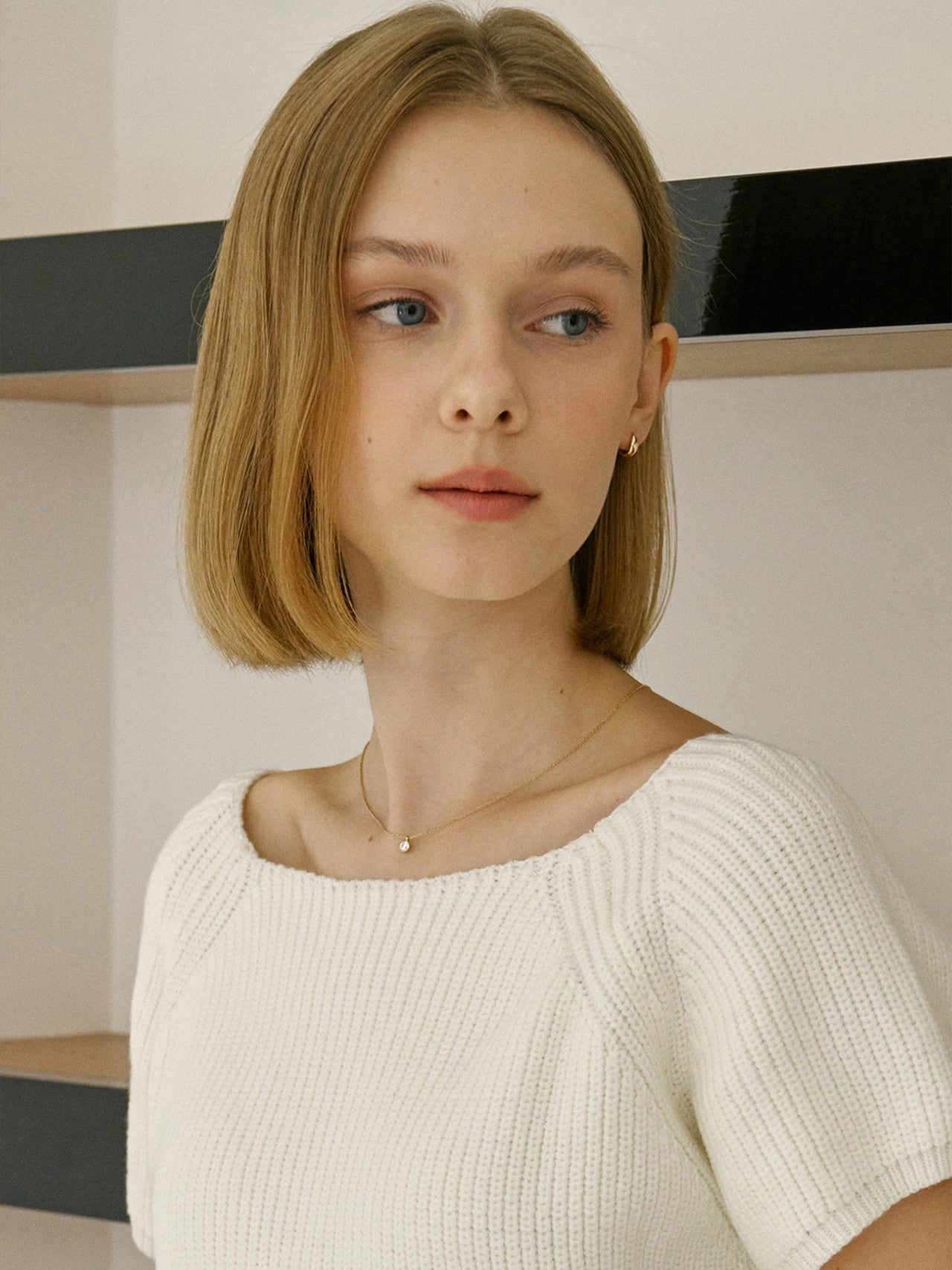 K14 Jelly Bean One-Touch Ring Earrings