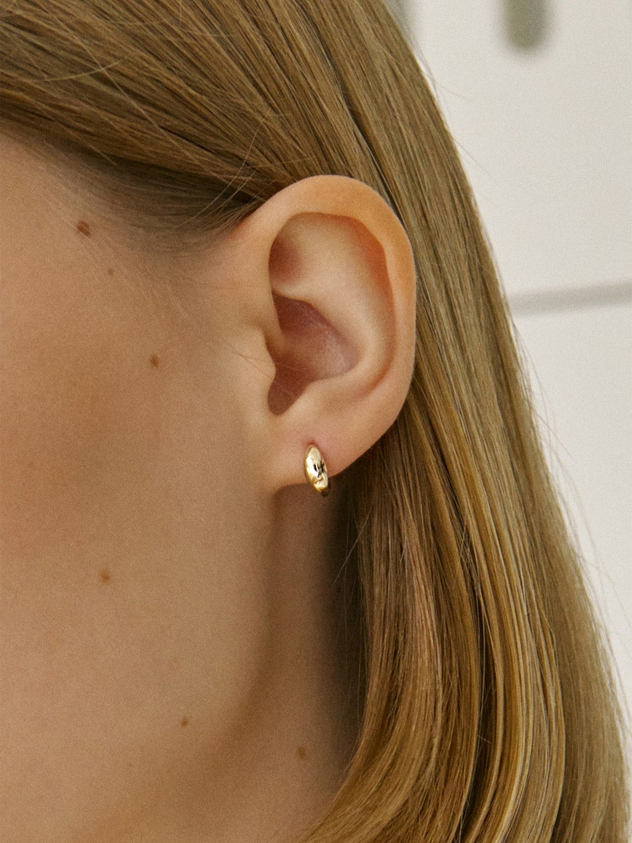 K14 Jelly Bean One-Touch Ring Earrings