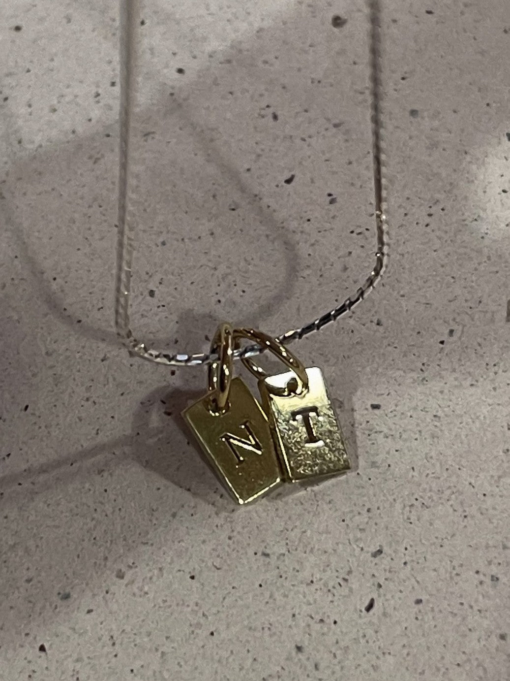 Initial Tag Combination Necklace