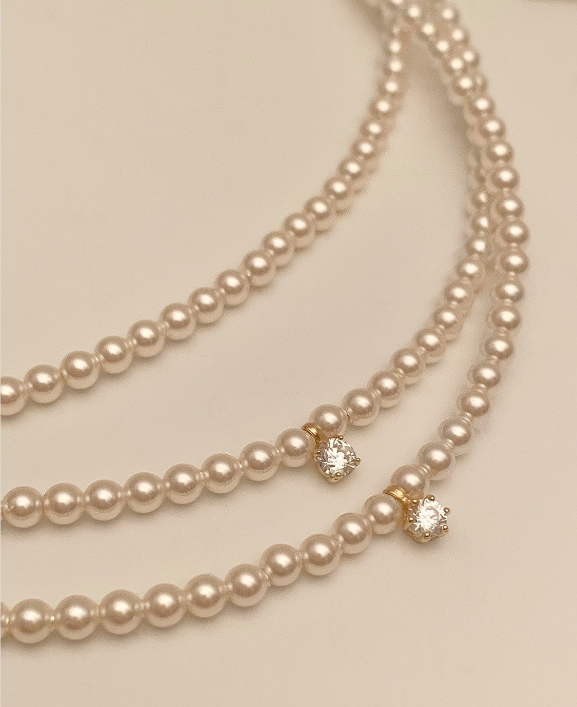 K14 3mm スワロフスキー パール ネックレス / 14K 3mm Swarovski Pearl Necklace