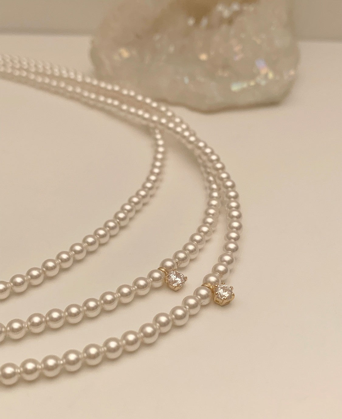 K14 3mm スワロフスキー パール ネックレス / 14K 3mm Swarovski Pearl Necklace