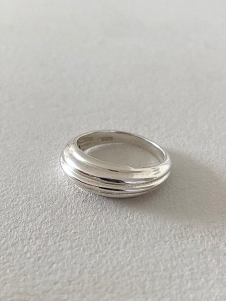 Vein ring silver ring