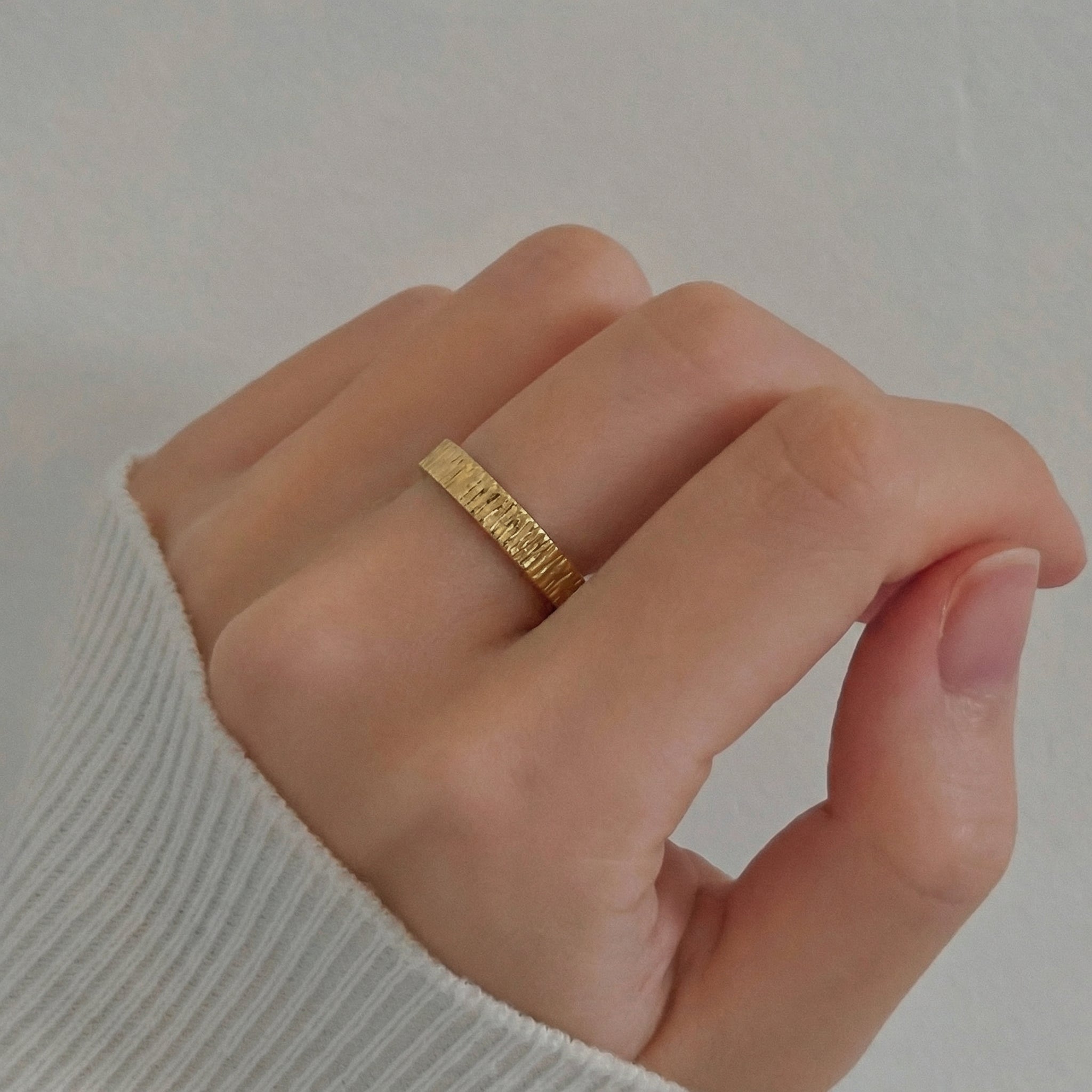 Flat Textured Ring