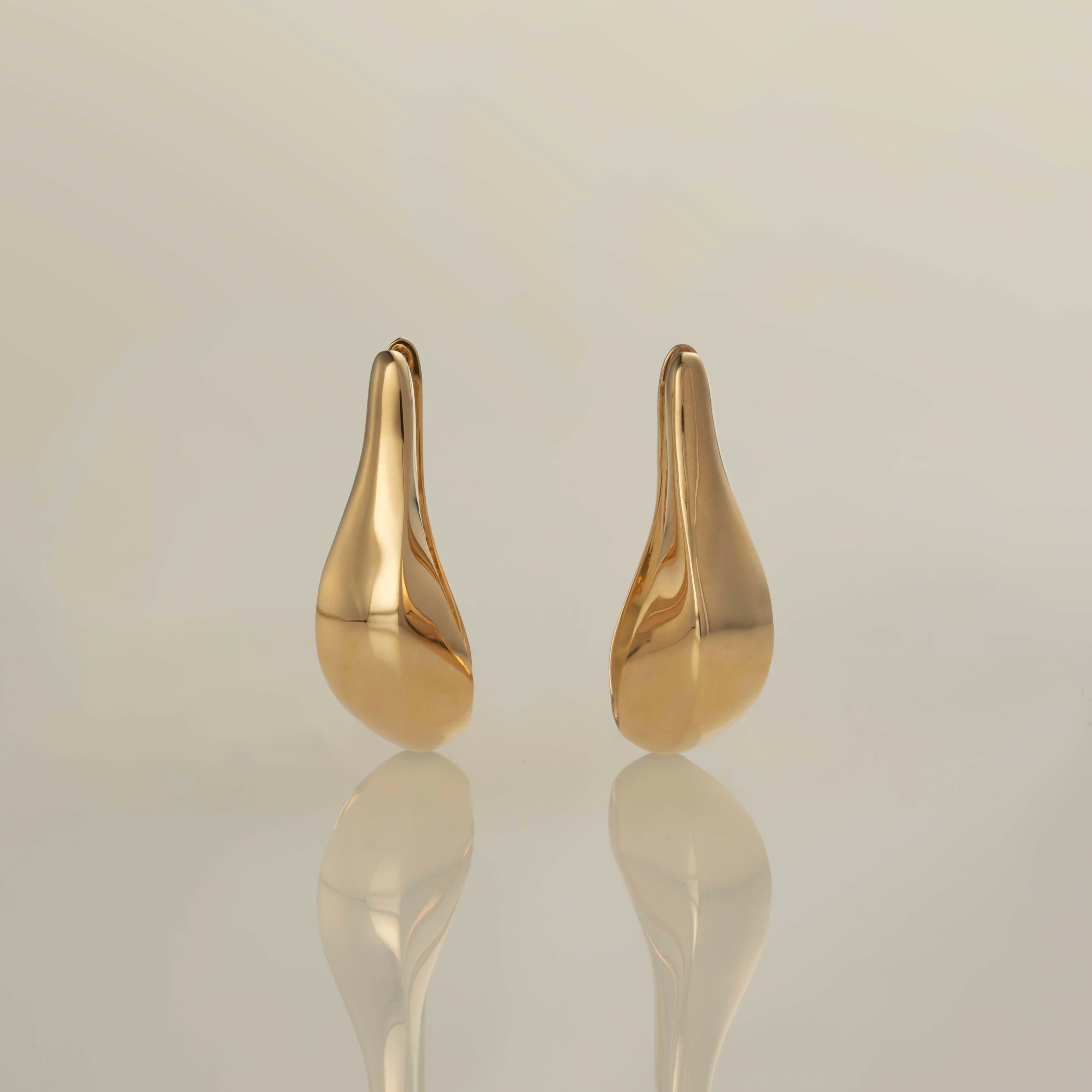 K18 ゆらぎ シルク ピアス:ラージ / 18K yuragi silk pierced earrings - large