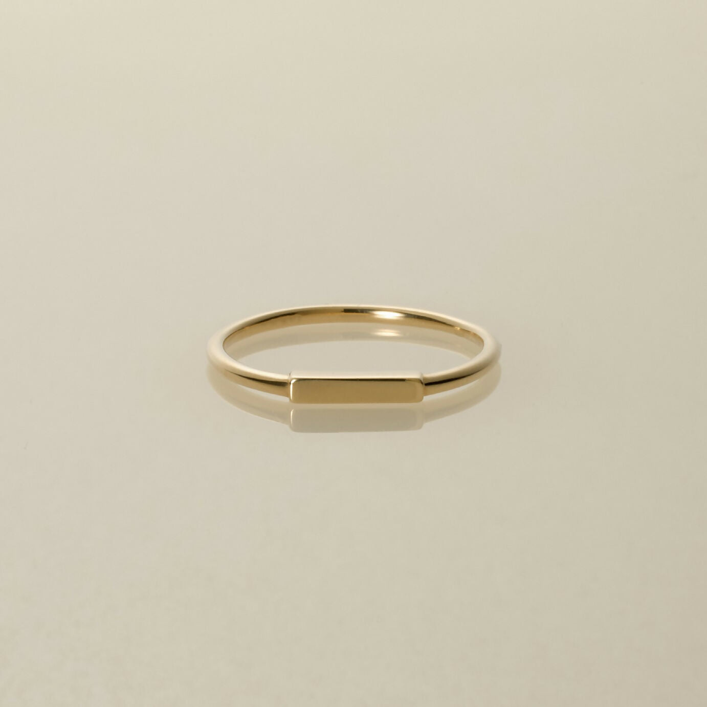 K10 レクタングル スキンリング:イエロー / 10K rectangle skin ring - yellow