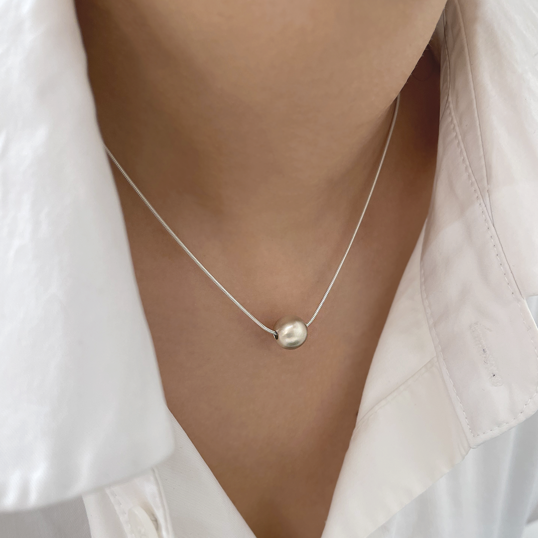 ボール スネーク ネックレス (マット シルバー ボール) / Ball Snake