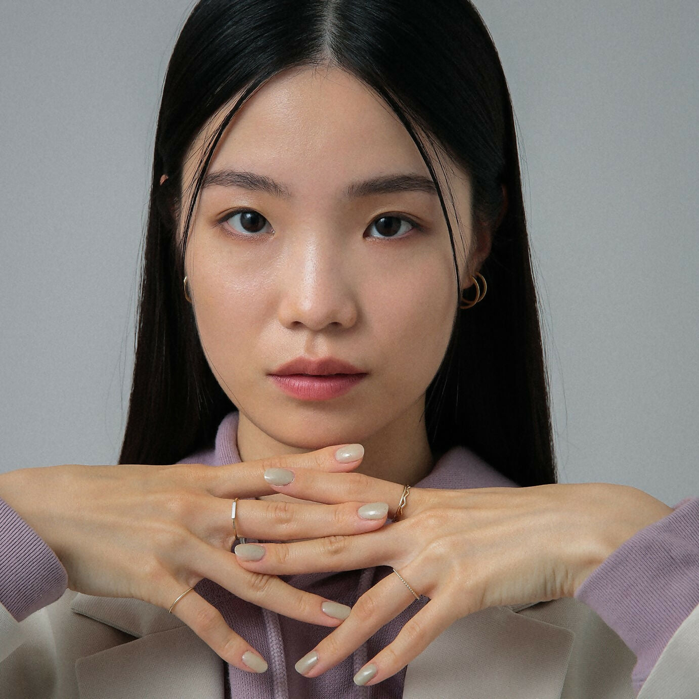 K10 レクタングル スキンリング:コンビカラー / 10K rectangle skin ring - combi