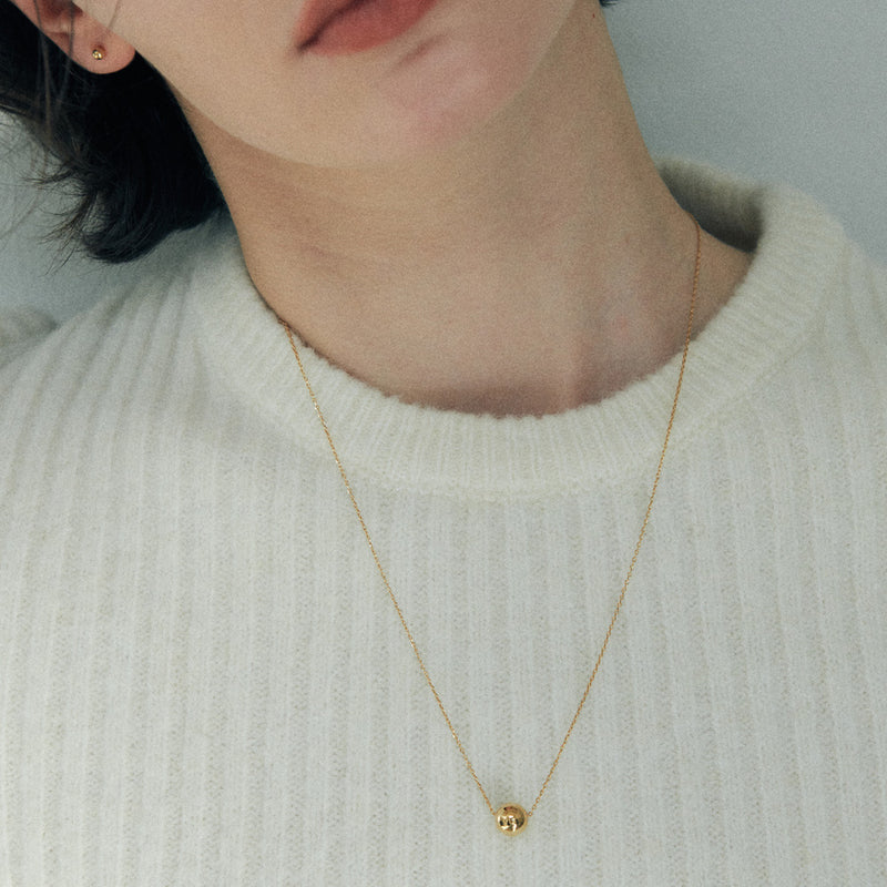 シンプル ボール ネックレス：ゴールド (LONG VER.) / SIMPLE BALL NECKLACE (GOLD)(LONG – amondz