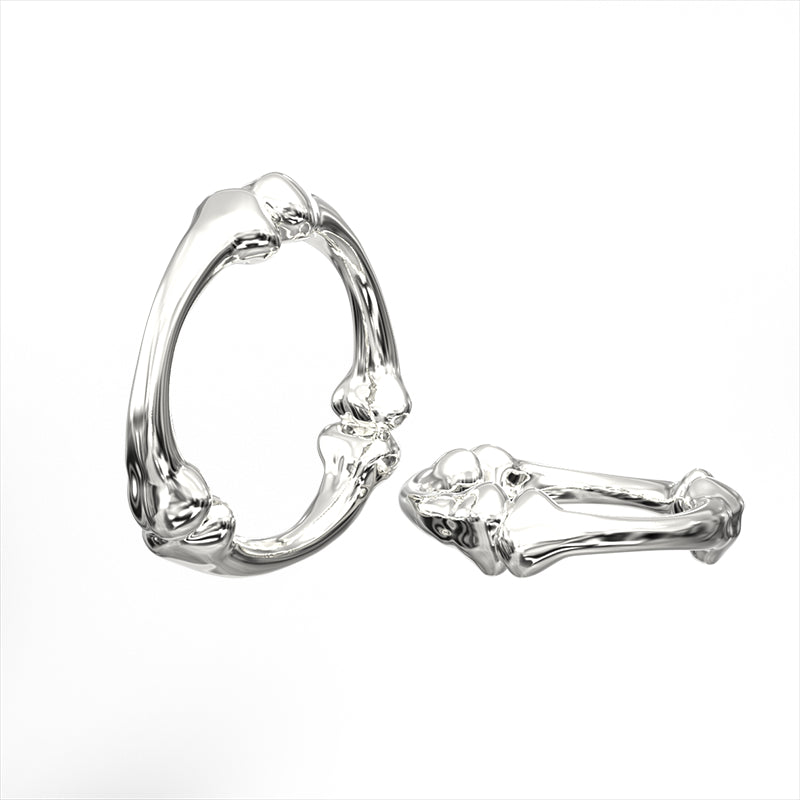 bone silver ring