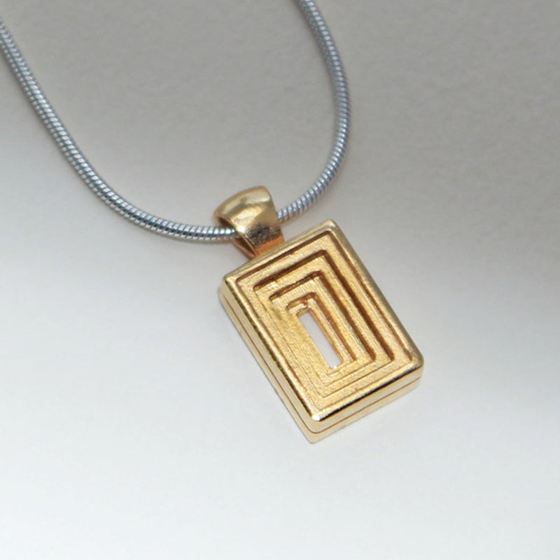 gold square necklace