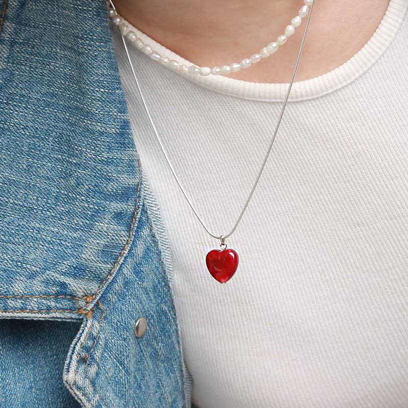 vintage heart necklace