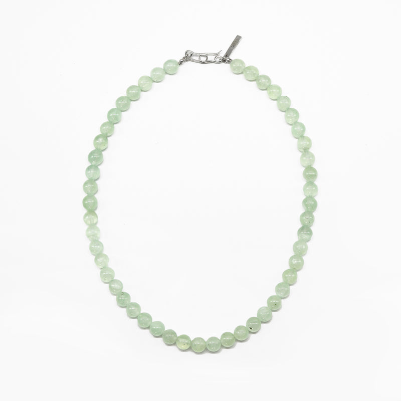 プレーナイト ボール ネックレス(ジェムストーン) / Prehnite ball necklace (Gemstone)