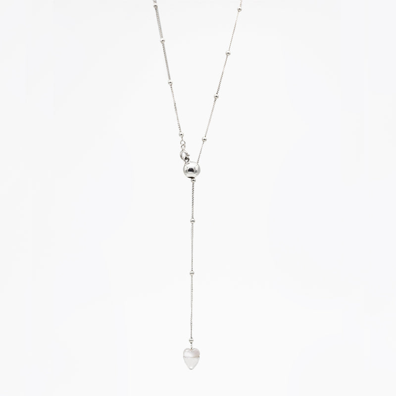 ハート カップ ドロップ ネックレス(ジェイド) / heart cup drop necklace (Jade)