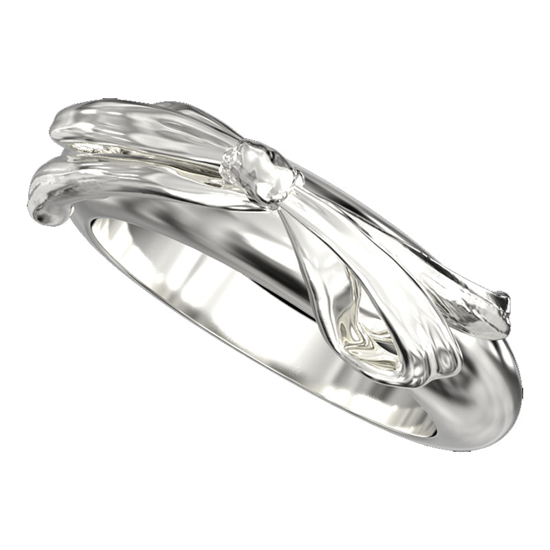 ribbon silver ring