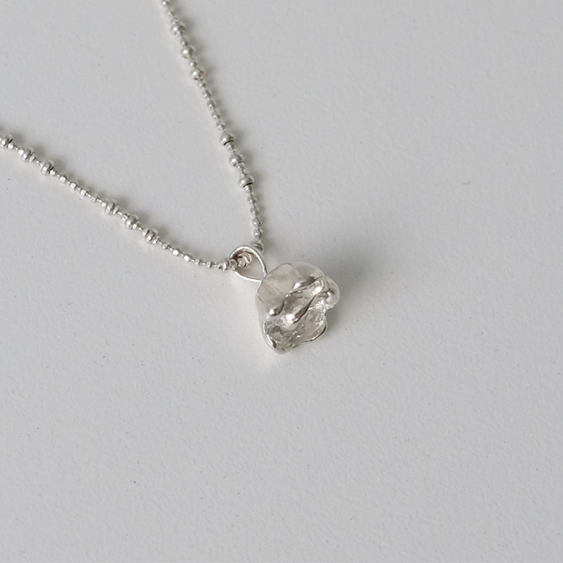 Popcorn flower necklace