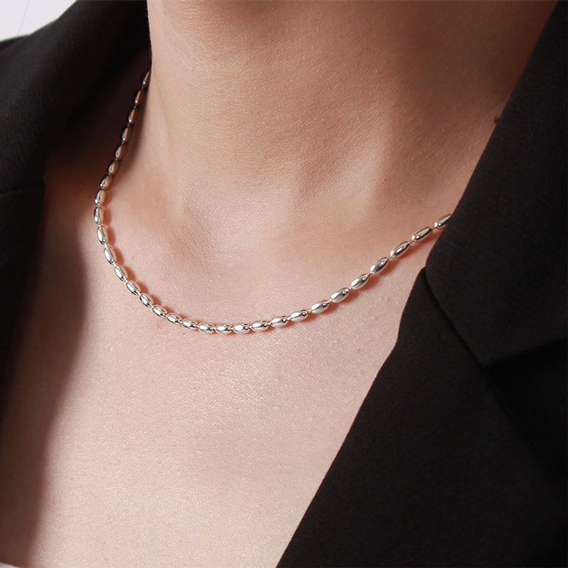oval ball chain necklace