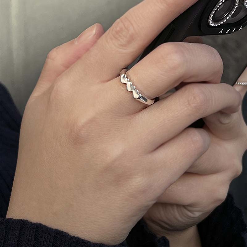 Triple heart ring