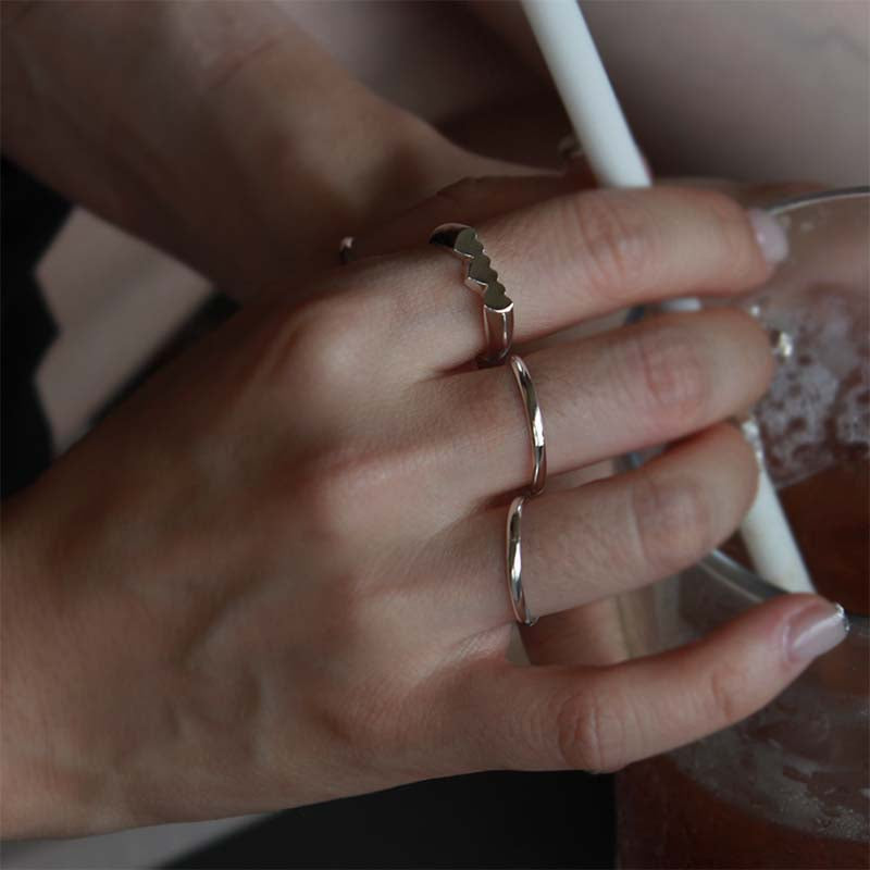 Triple heart ring