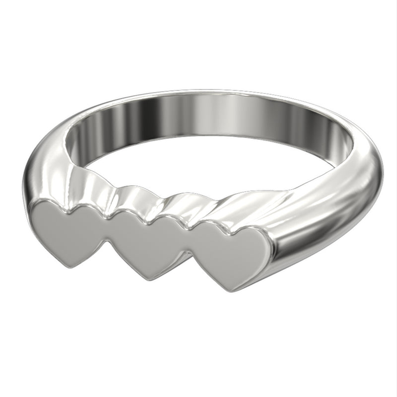 Triple heart ring