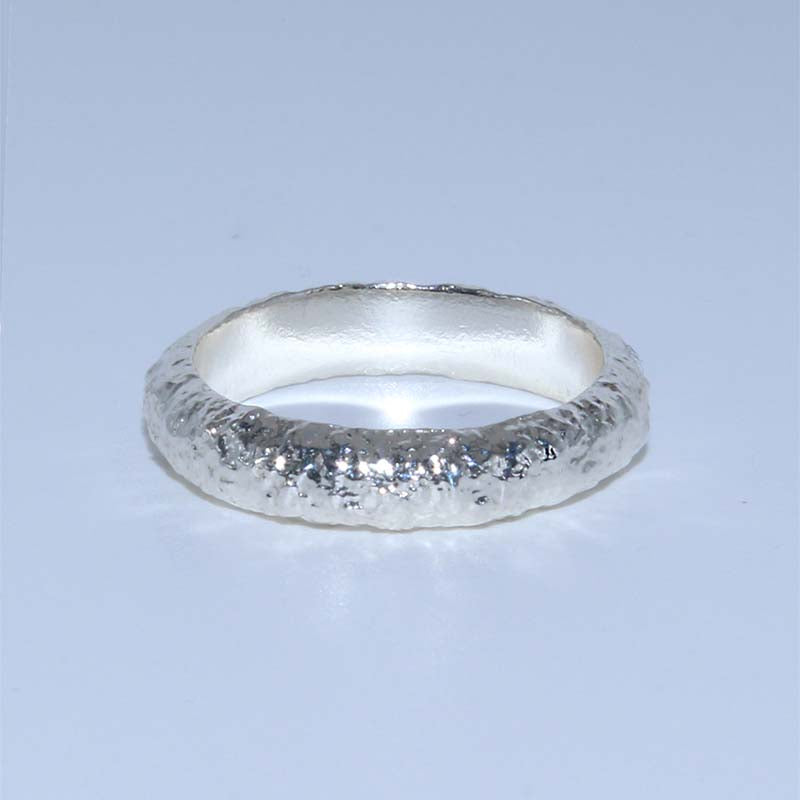 texture silver ring
