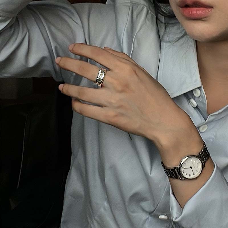 texture silver ring