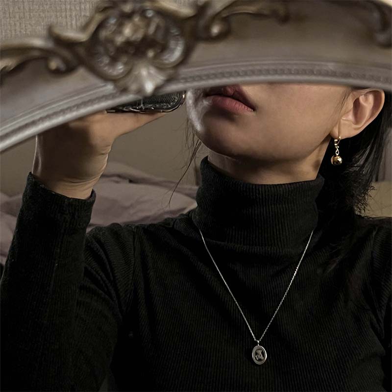 vintage teddy bear necklace