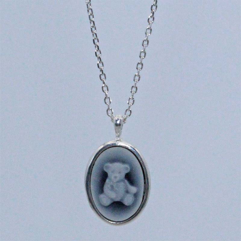 vintage teddy bear necklace