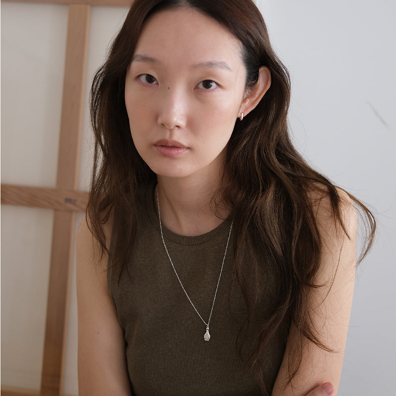 Olive oil bottle necklace