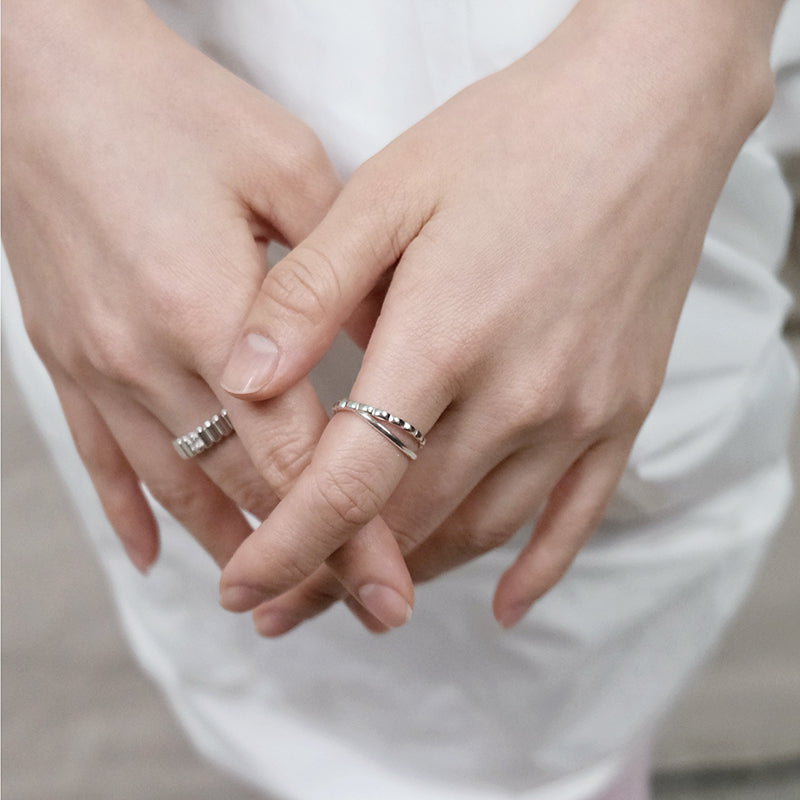 Fluffy Double Loop Ring