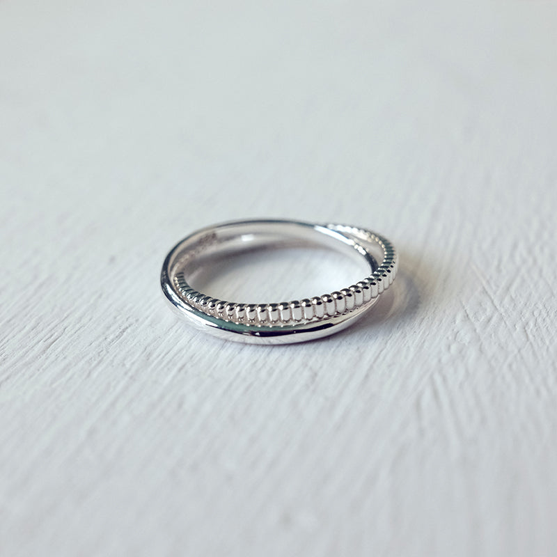 Marshmallow Double Loop Ring