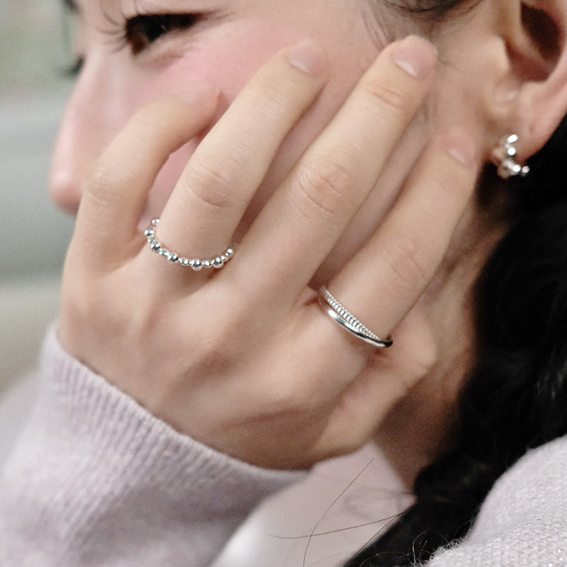 Marshmallow Double Loop Ring