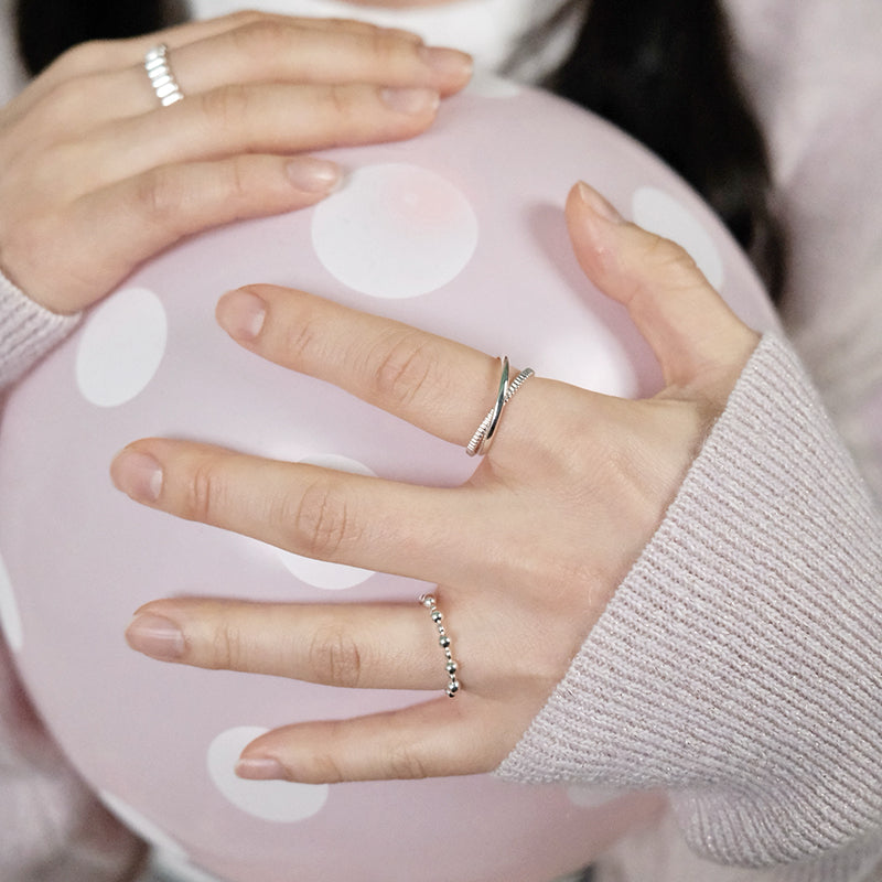 Marshmallow Double Loop Ring