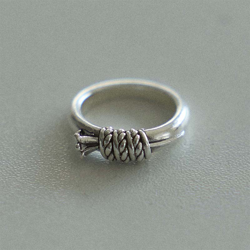 vintage flower rope ring