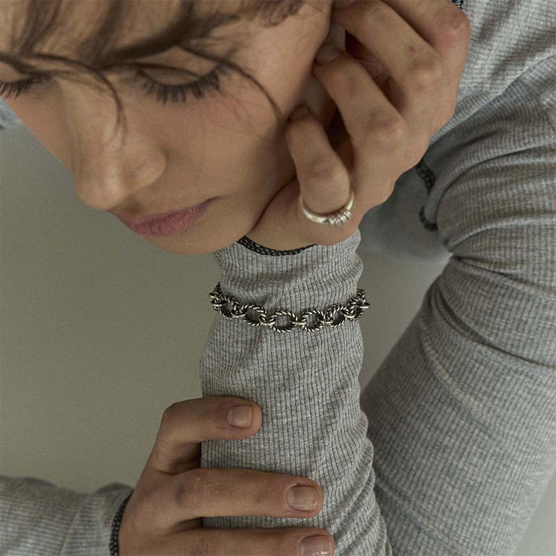 vintage twist chain bracelet