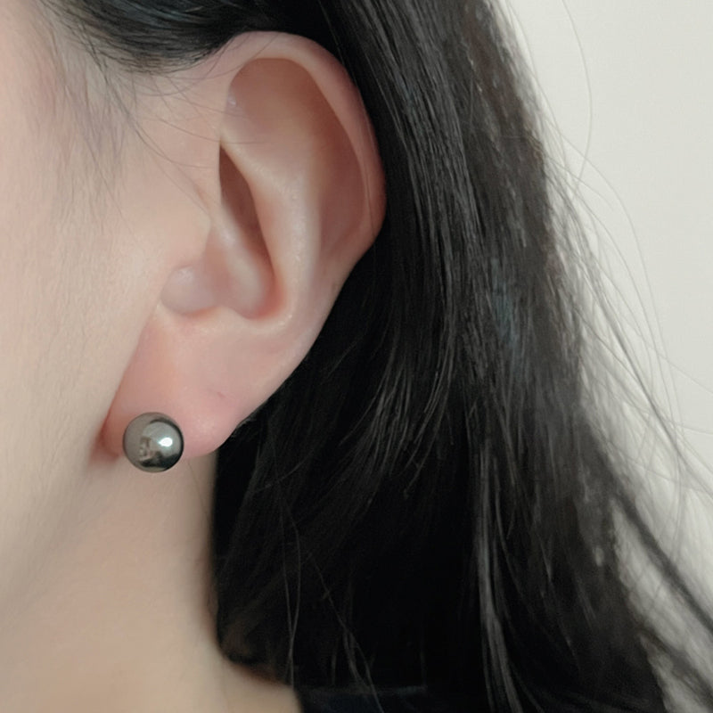 K14 Glow Black Pearl Earring