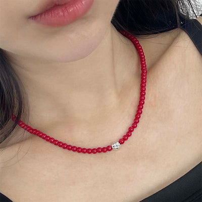 agate tomato necklace
