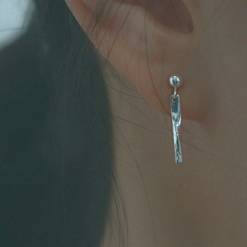 twist drop earring_S