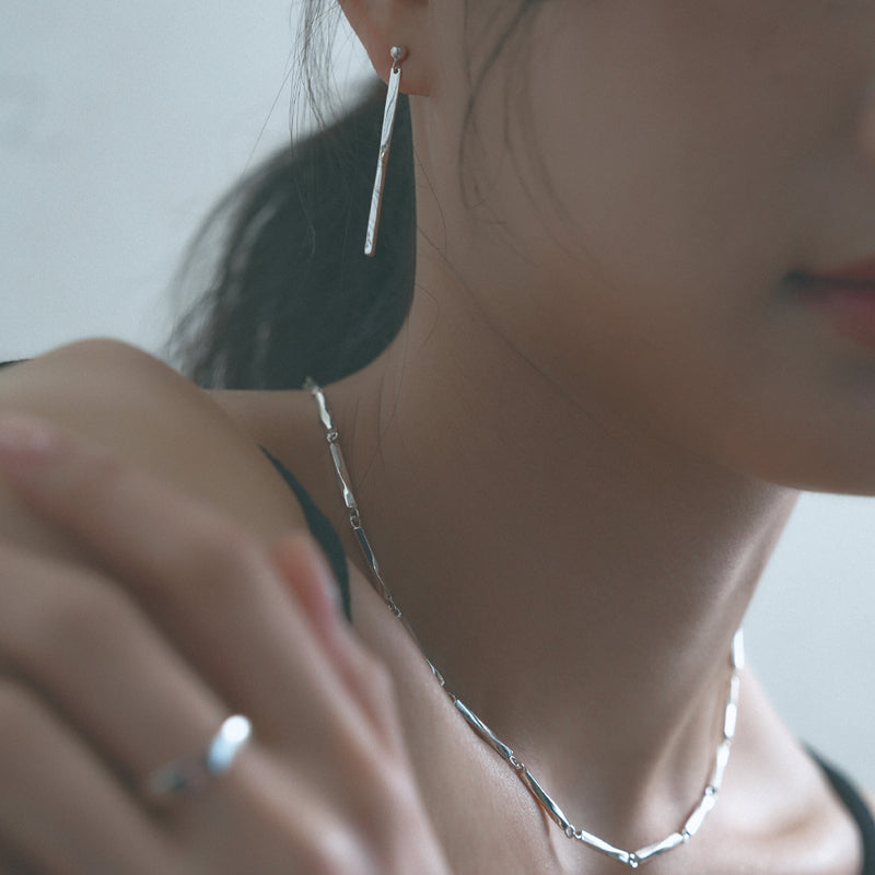 twist drop earring_L
