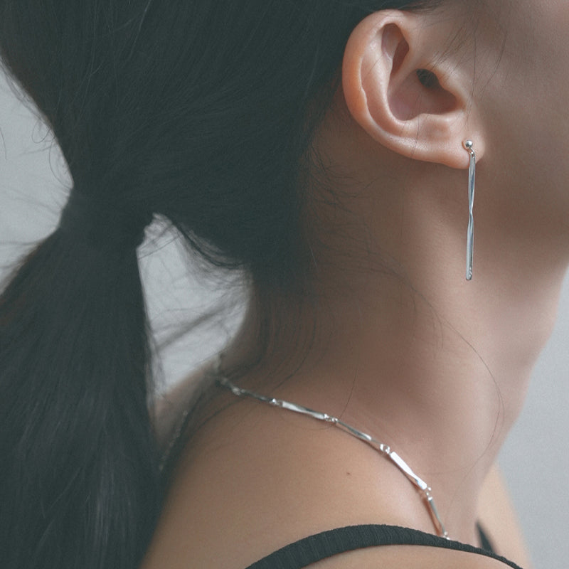 twist drop earring_L