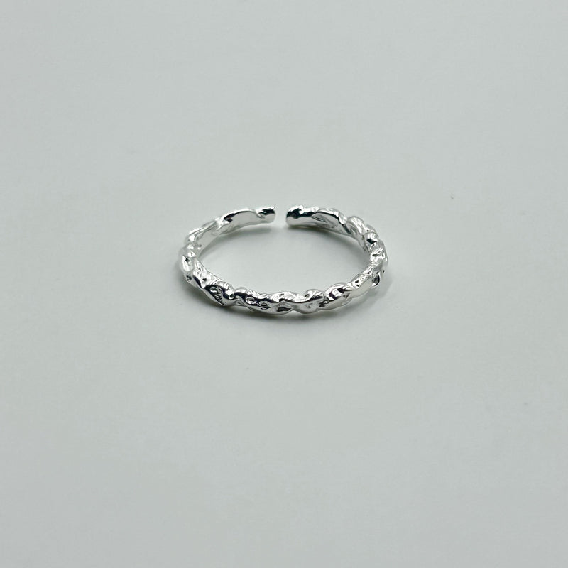 Raw stone open ring