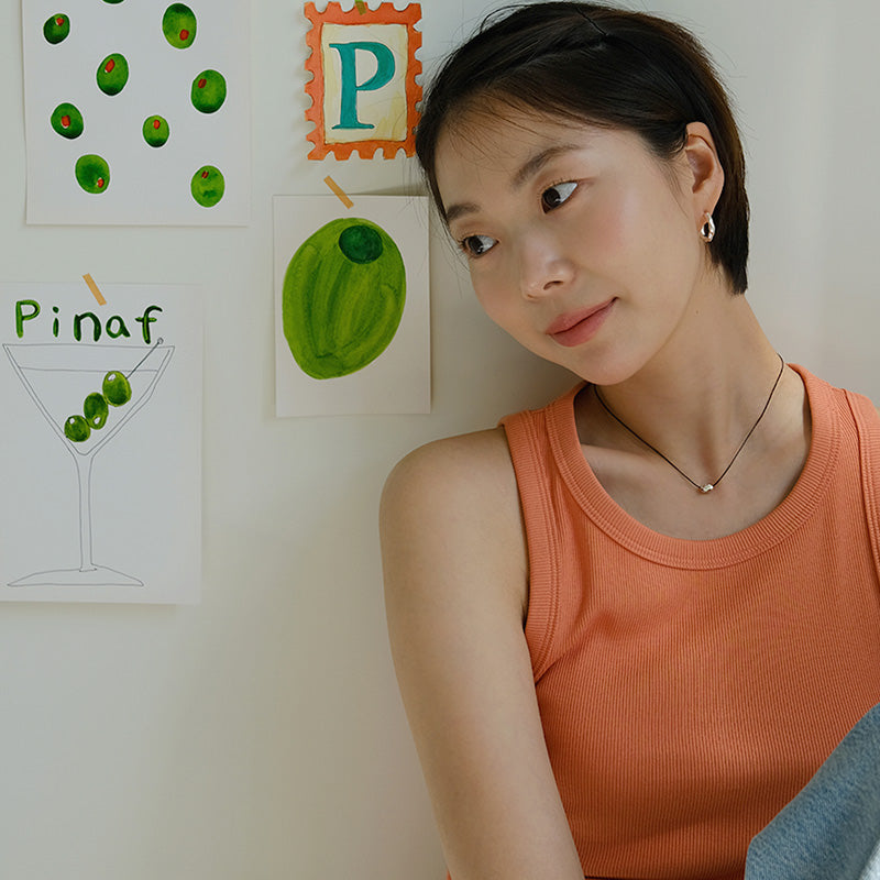 O.Drawing Ball Color Necklace