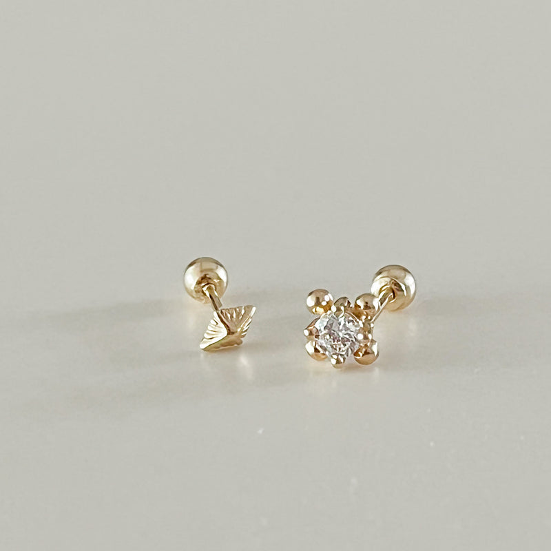 14k 18k gold Ruben mini piercing
