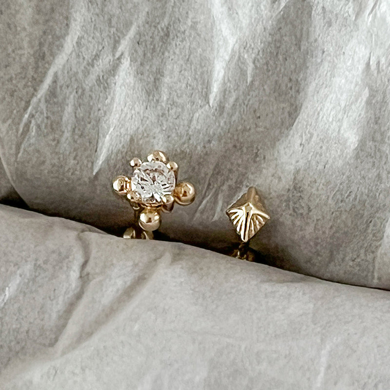 14k 18k gold Ruben mini piercing