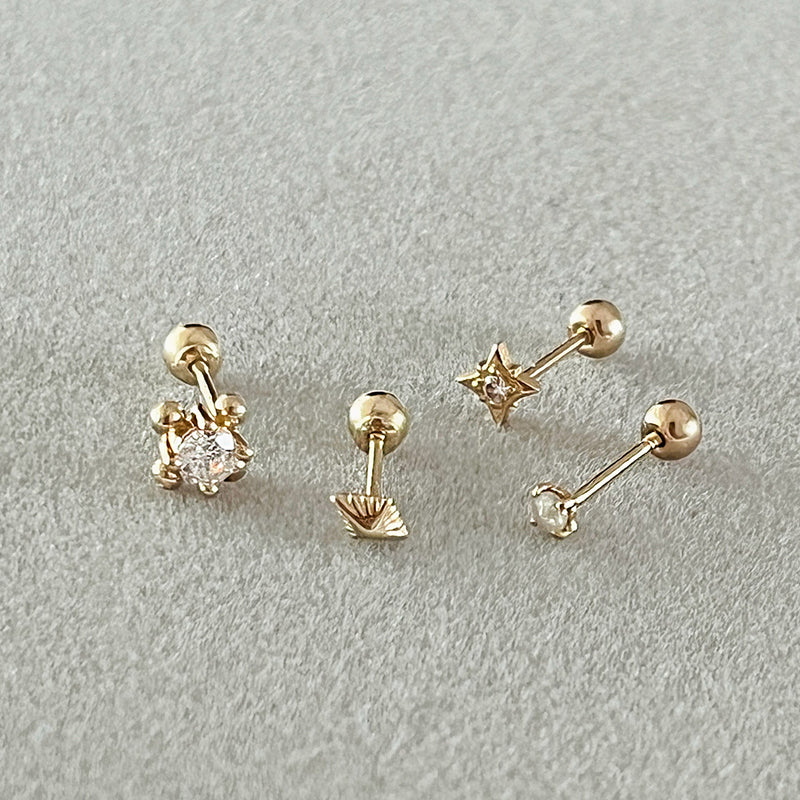 14k 18k gold Ruben mini piercing