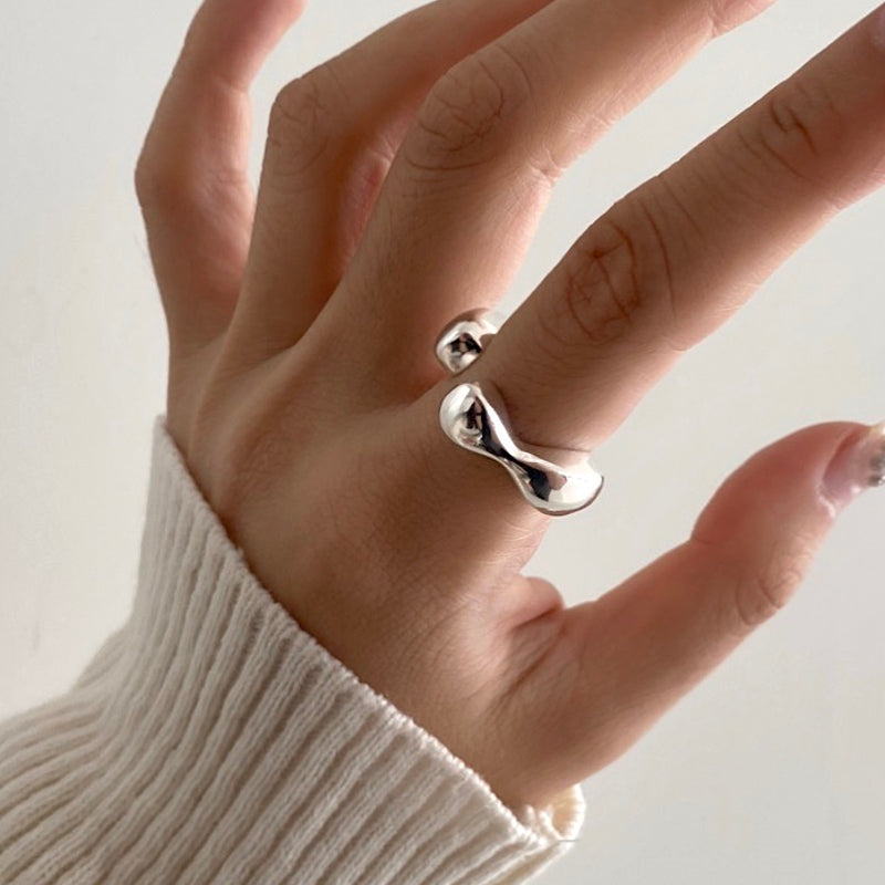 Bold wave ring