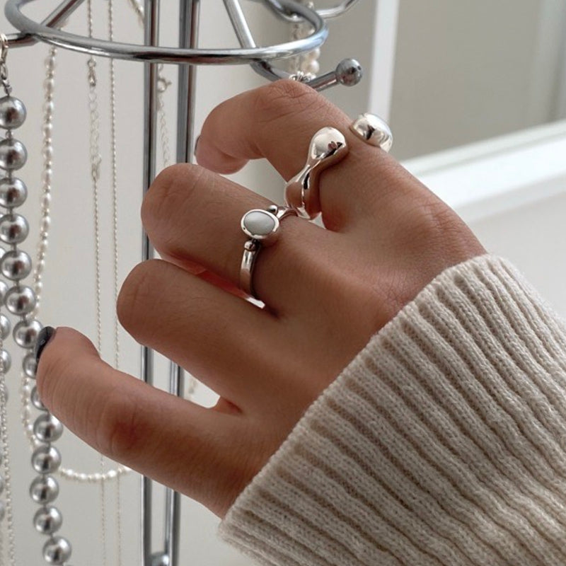 Bold wave ring