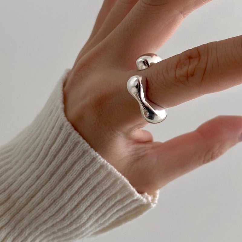 Bold wave ring